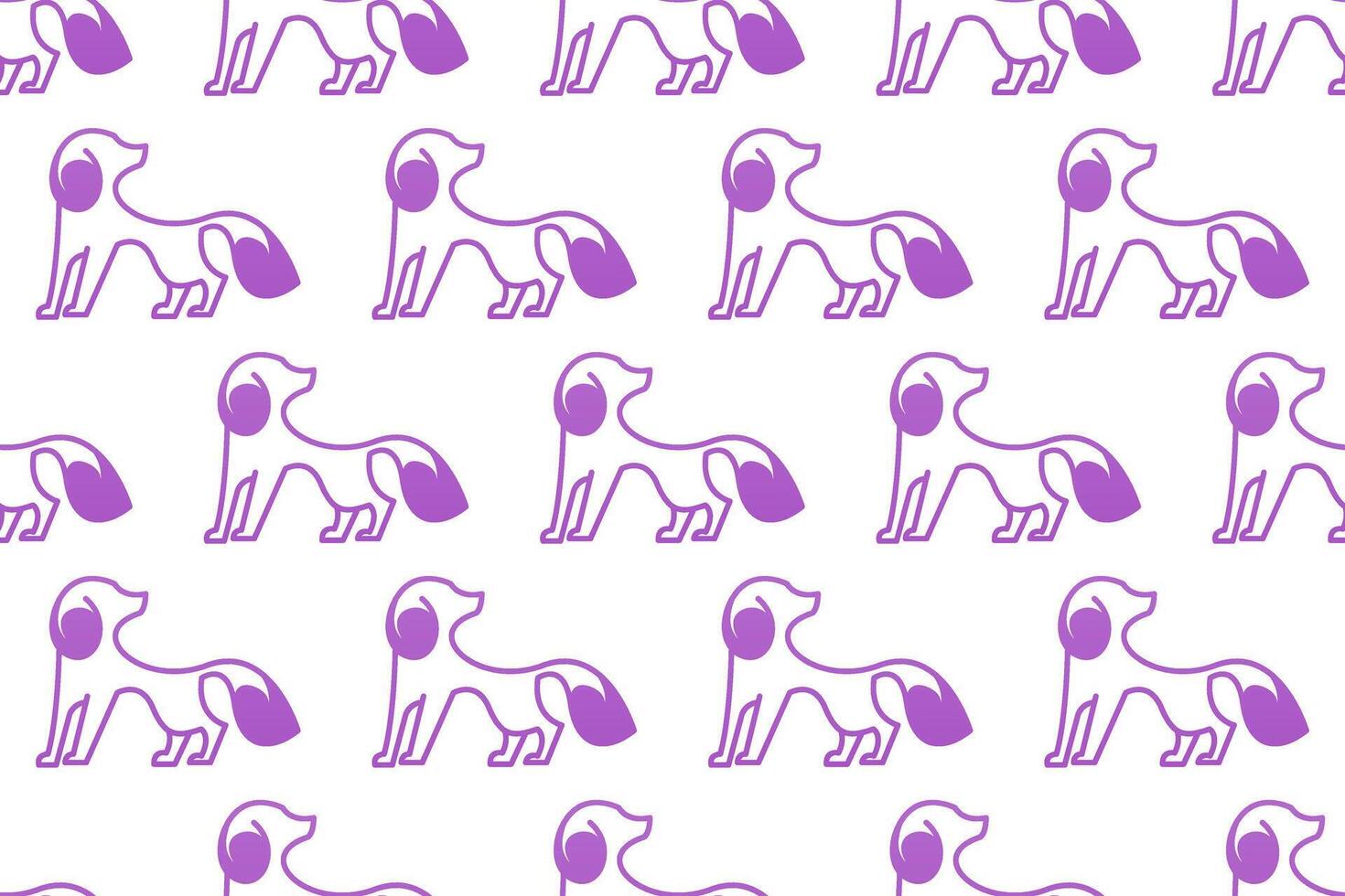 Cute dog seamless pattern background vector