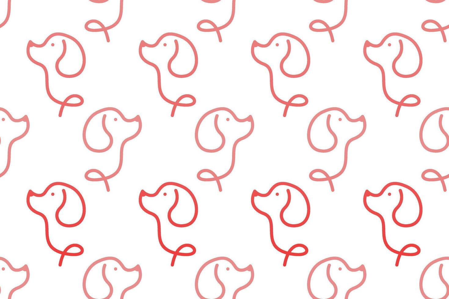 Cute dog seamless pattern background vector