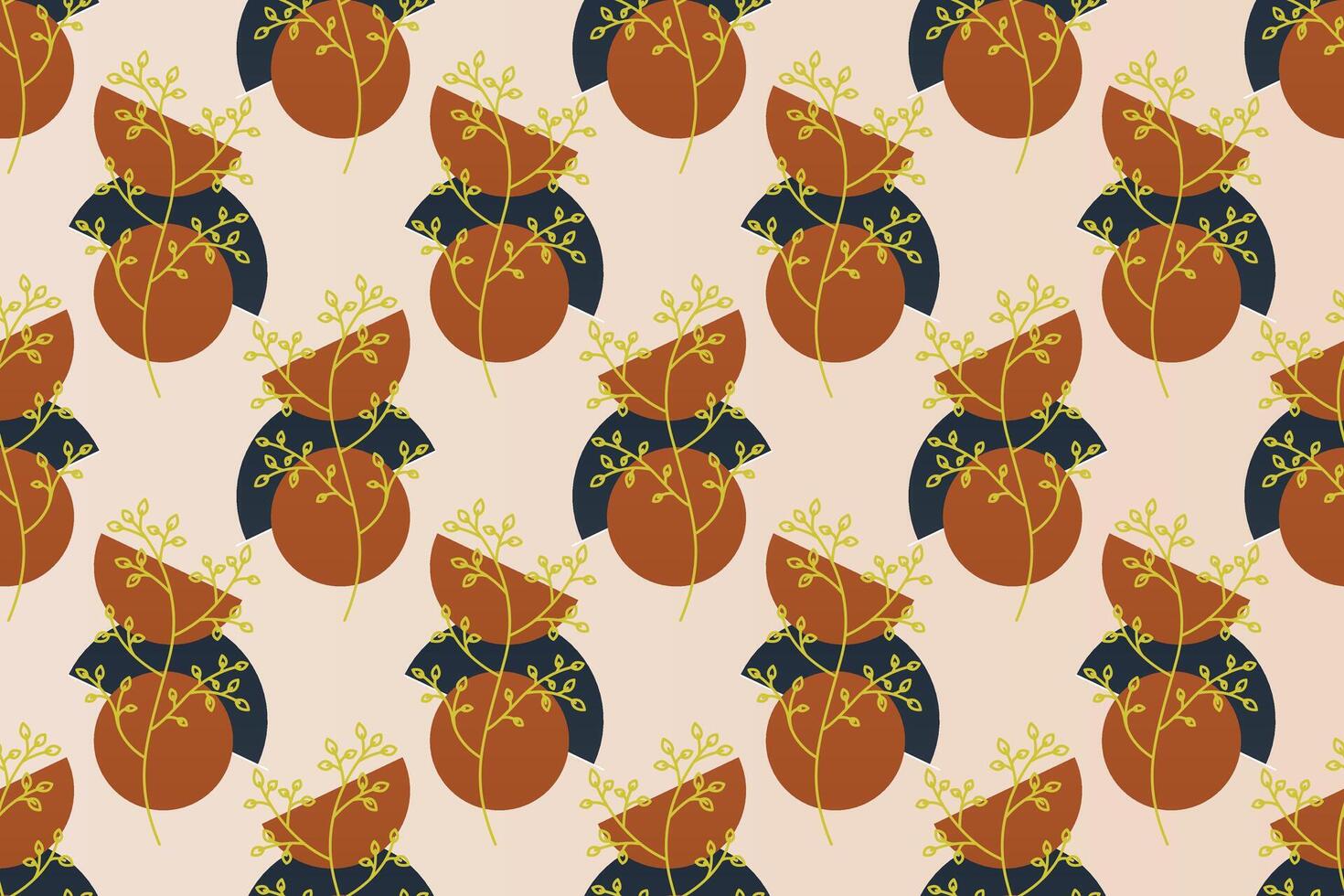 Abstract boho floral seamless pattern background vector