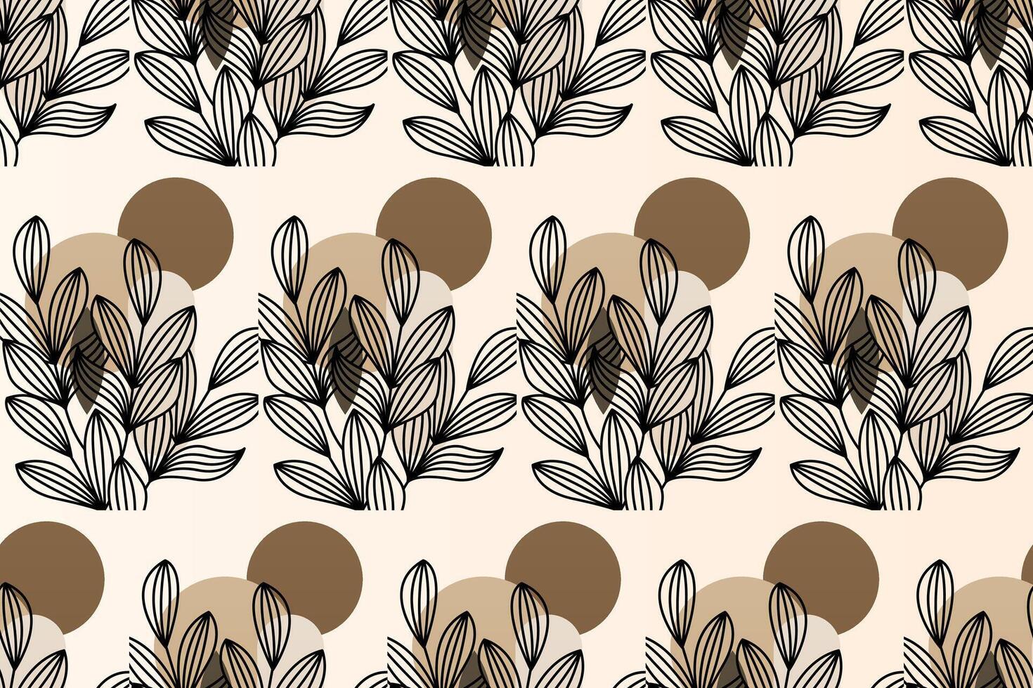 Abstract boho floral seamless pattern background vector