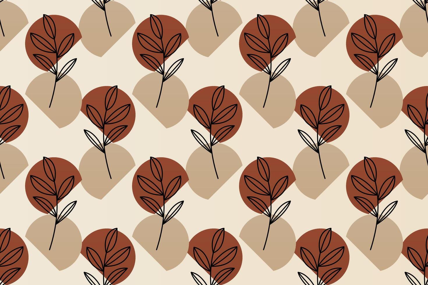 Abstract boho floral seamless pattern background vector