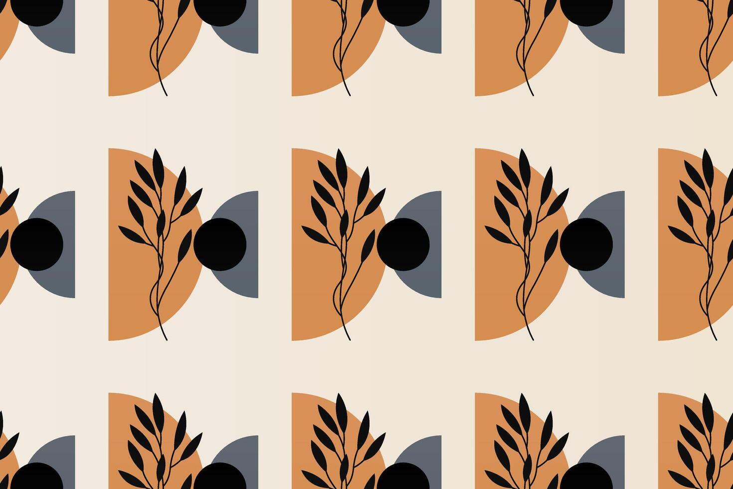Abstract boho floral seamless pattern background vector