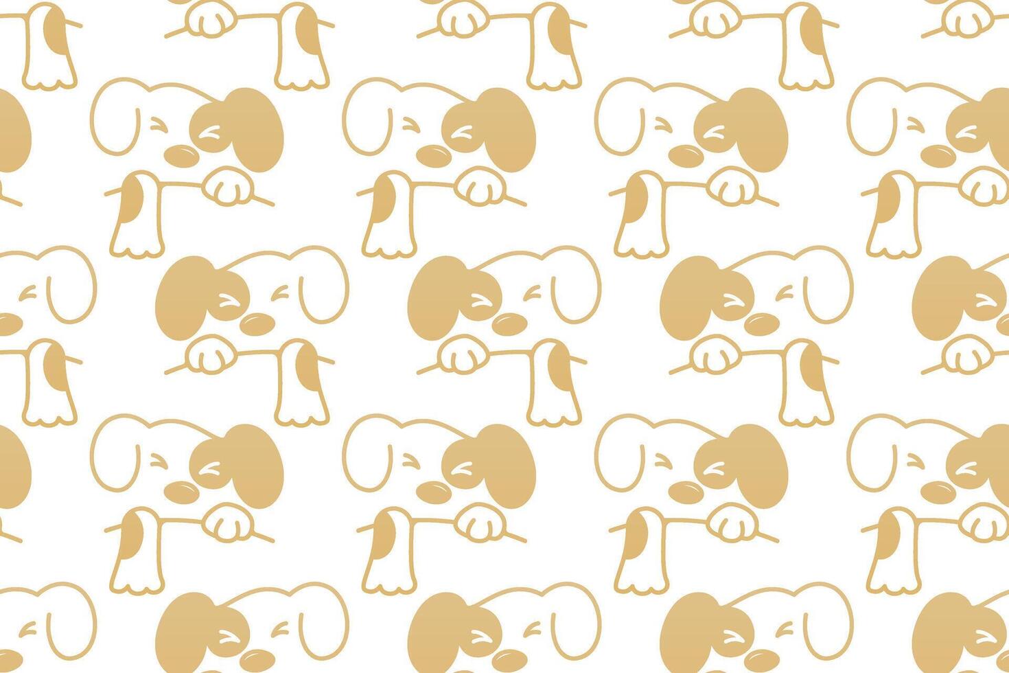 Cute dog seamless pattern background vector