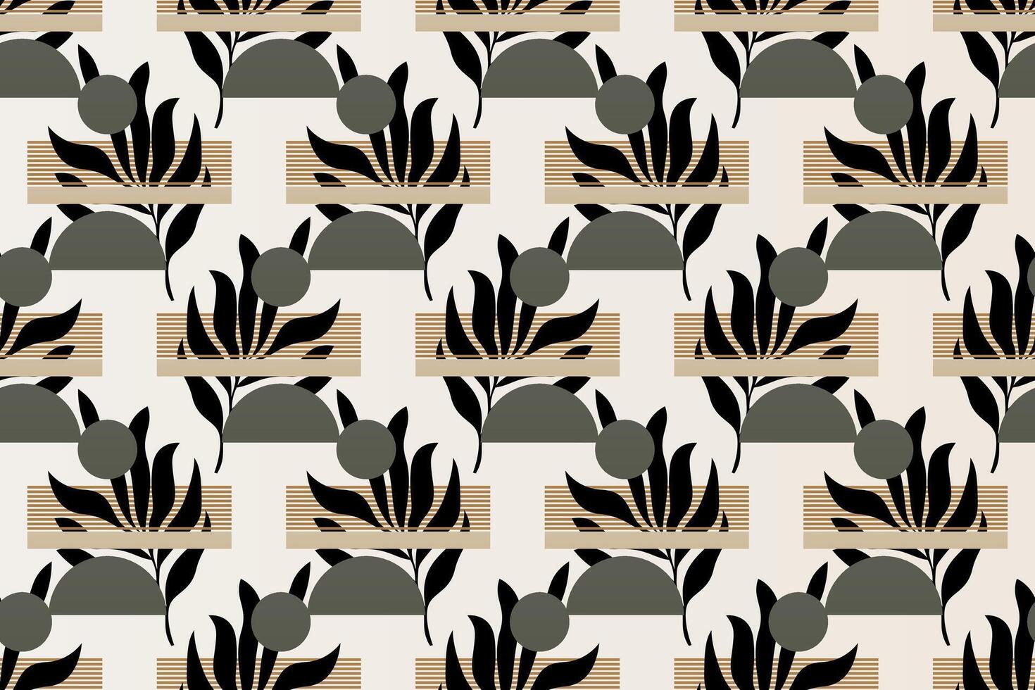Abstract boho floral seamless pattern background vector