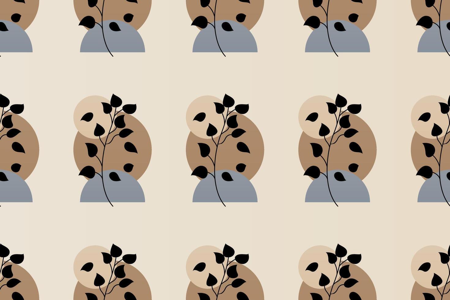 Abstract boho floral seamless pattern background vector
