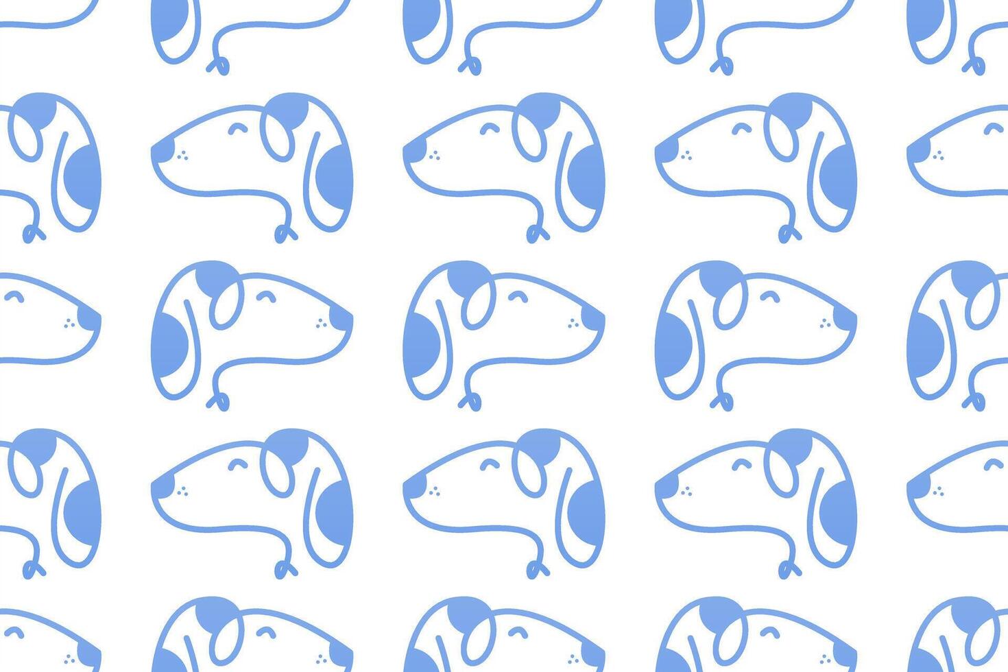 Cute dog seamless pattern background vector
