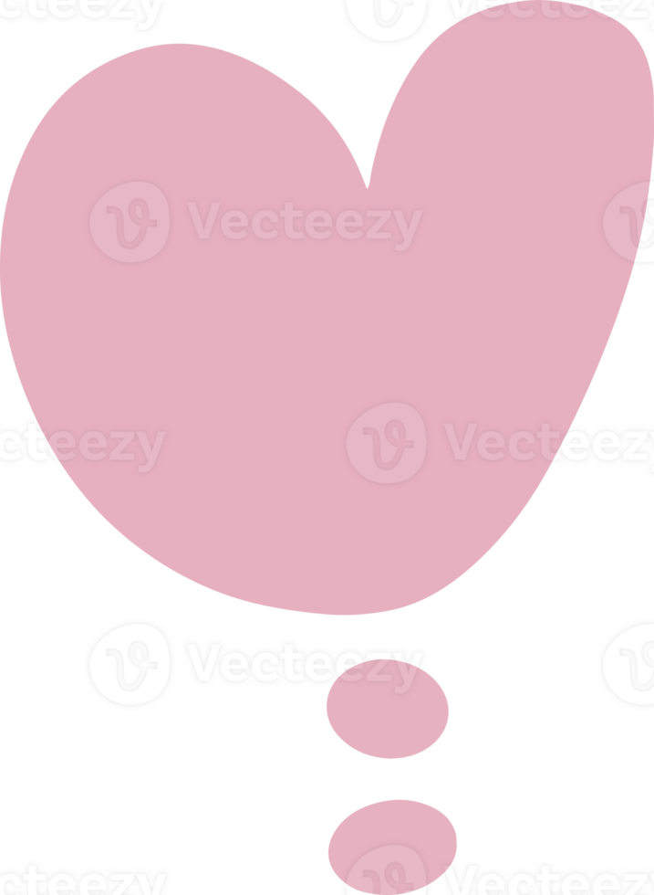 Heart buble text png