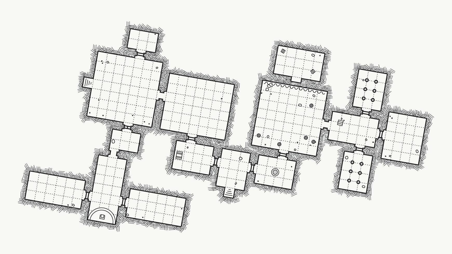 Dungeon game asset. Top view. vector