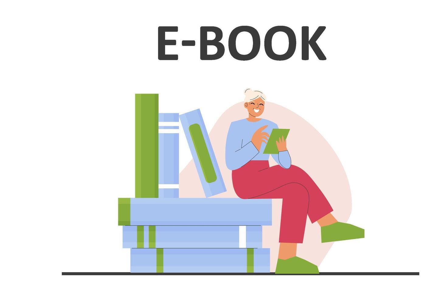 Education and training abstract concept illustration. e-book reading, school library, online courses vector