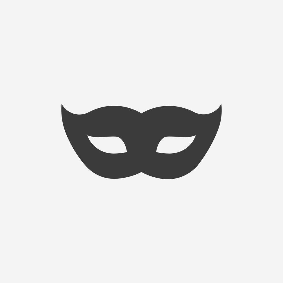 Carnival mask icon. costume, masquerade, carnival symbol vector