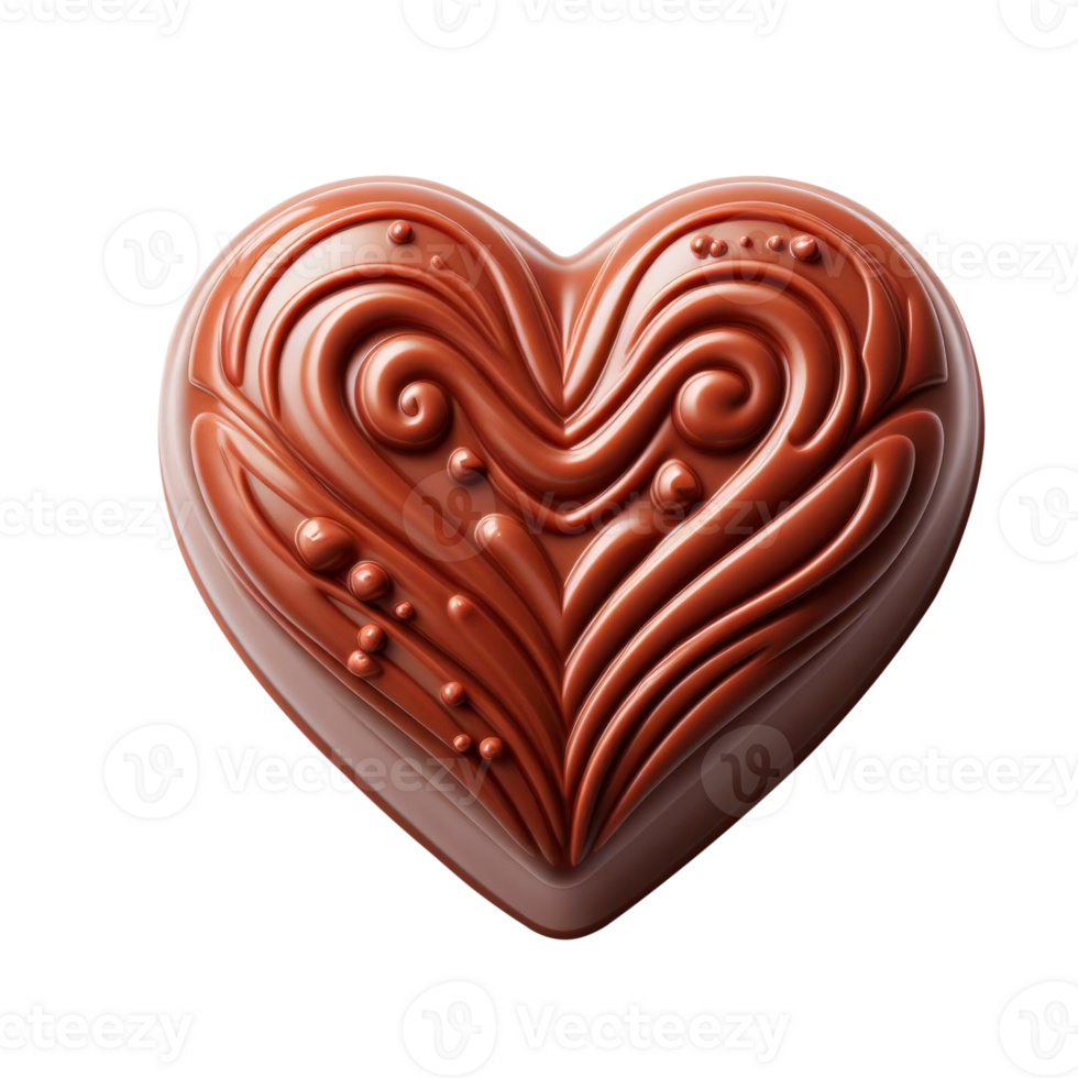 Heart shaped chocolate bonbon cut out png