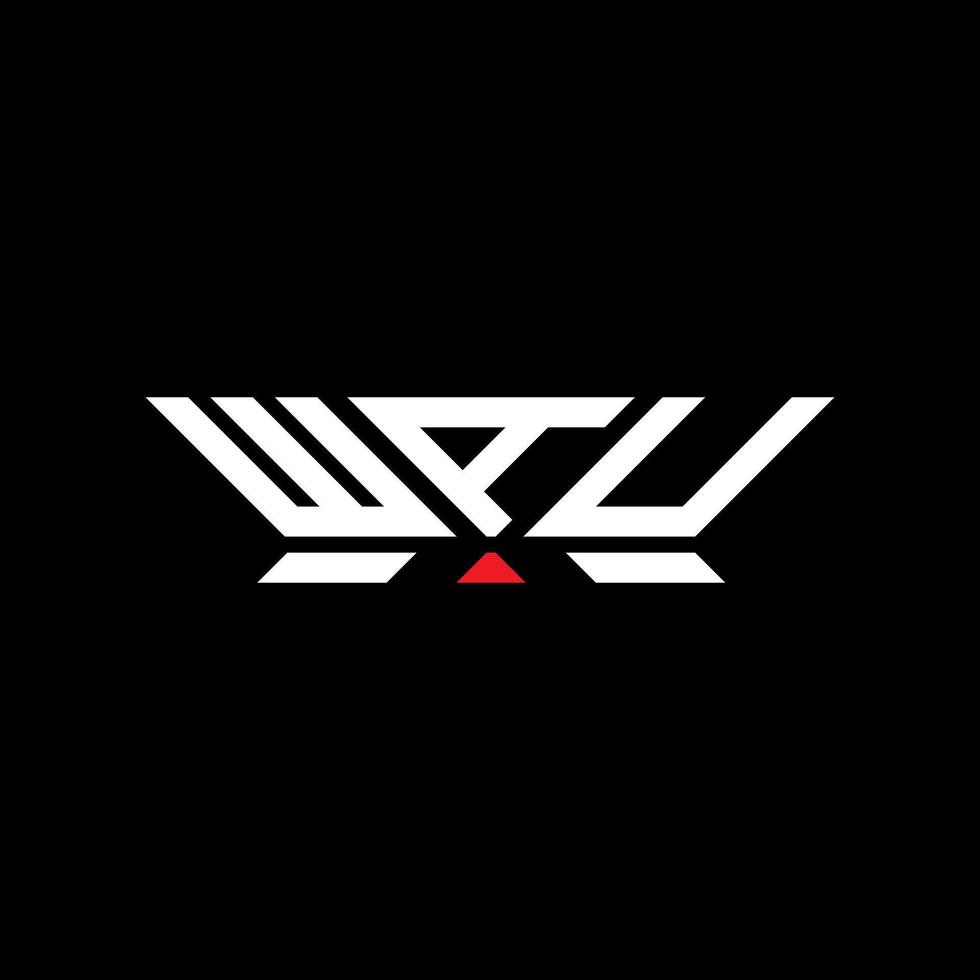 WAU letter logo design, WAU simple and modern logo. WAU luxurious alphabet design vector