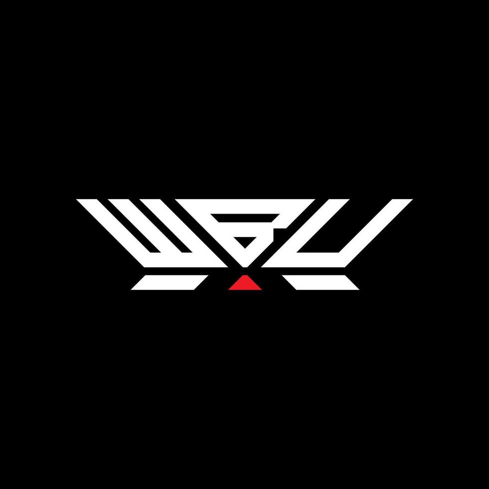WBU letter logo design, WBU simple and modern logo. WBU luxurious alphabet design vector