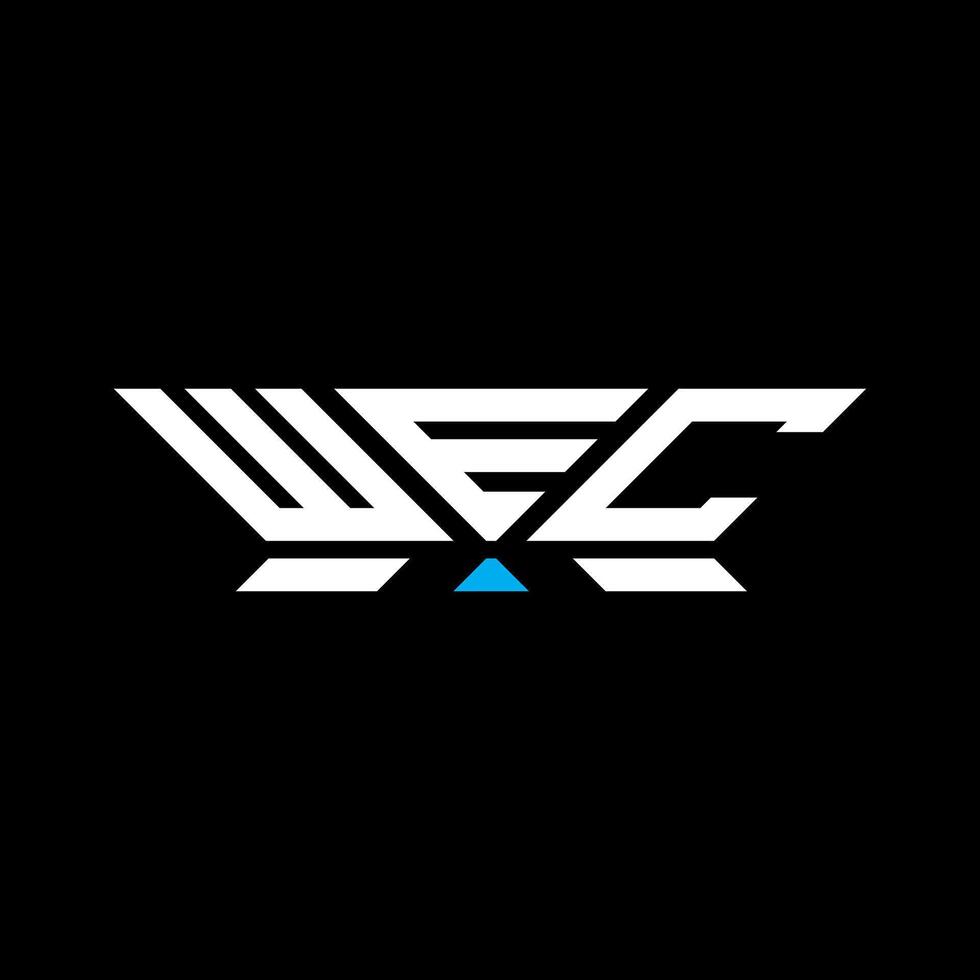 WEC letter logo design, WEC simple and modern logo. WEC luxurious alphabet design vector