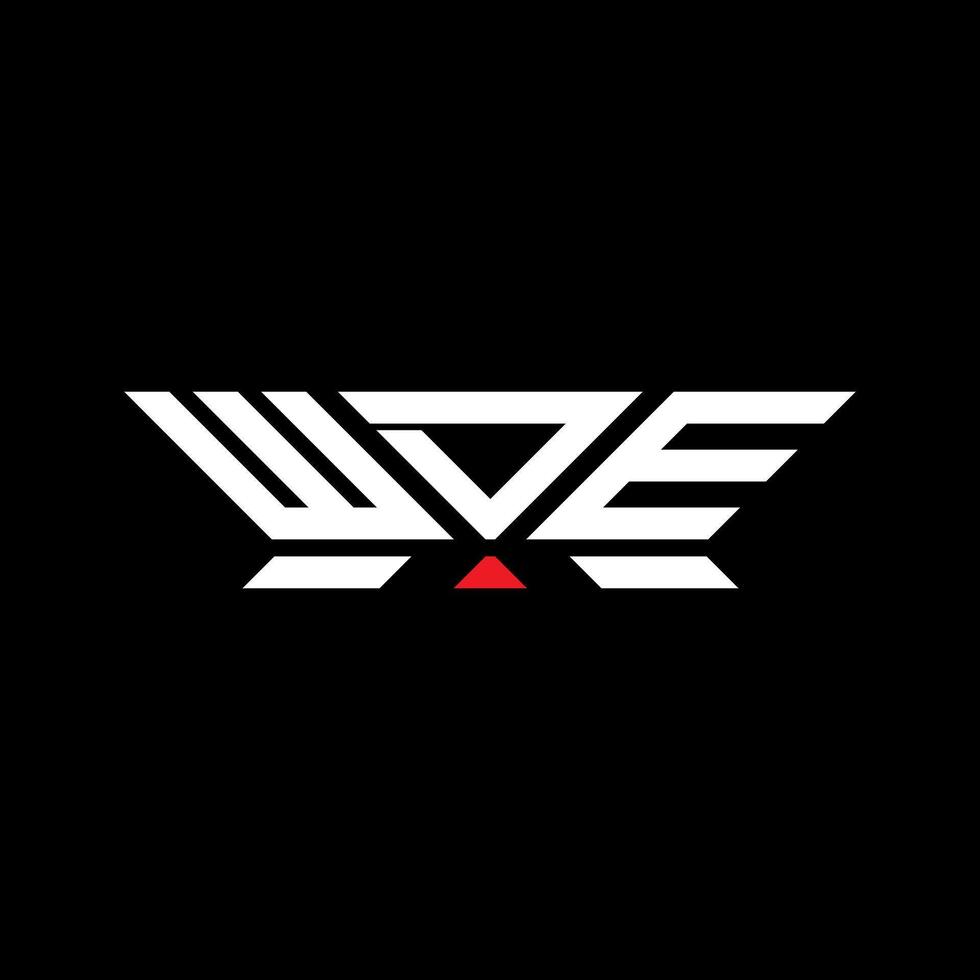 WDE letter logo design, WDE simple and modern logo. WDE luxurious alphabet design vector