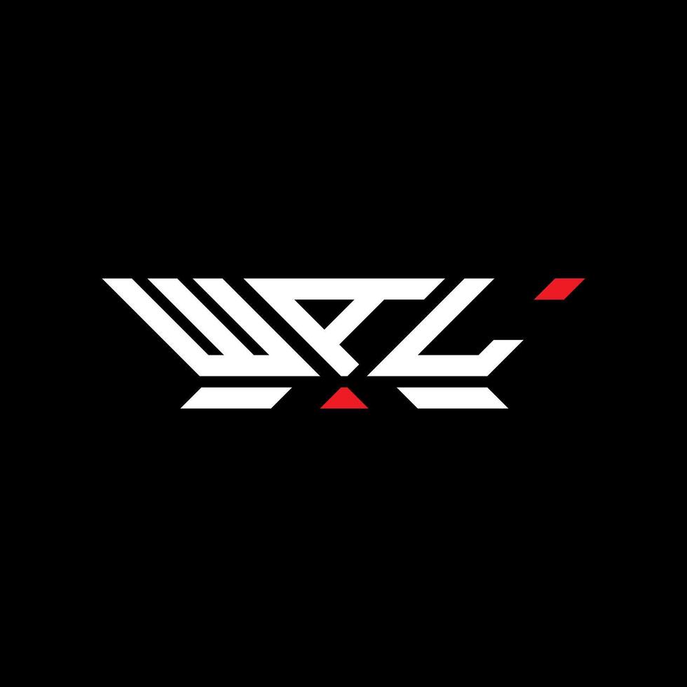 WAL letter logo design, WAL simple and modern logo. WAL luxurious alphabet design vector