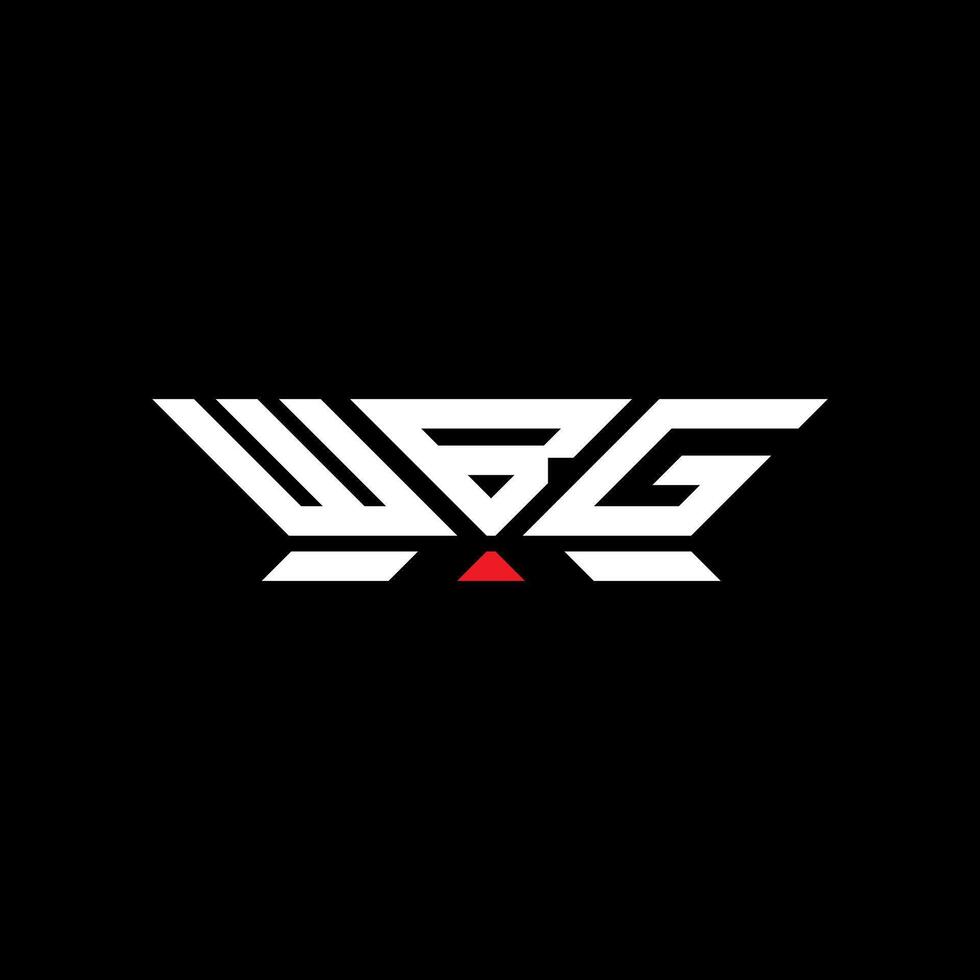 WBG letter logo design, WBG simple and modern logo. WBG luxurious alphabet design vector