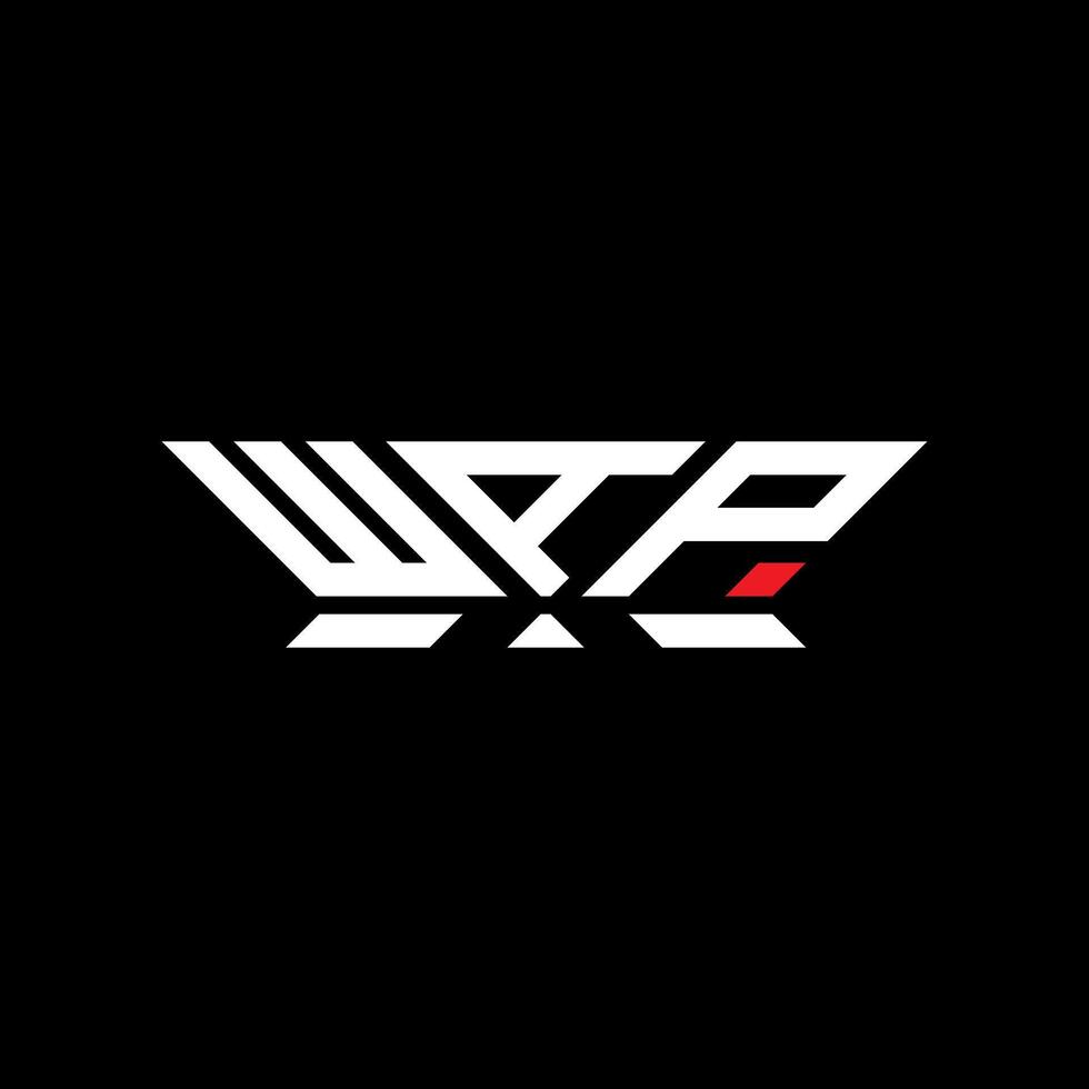 WAP letter logo design, WAP simple and modern logo. WAP luxurious alphabet design vector