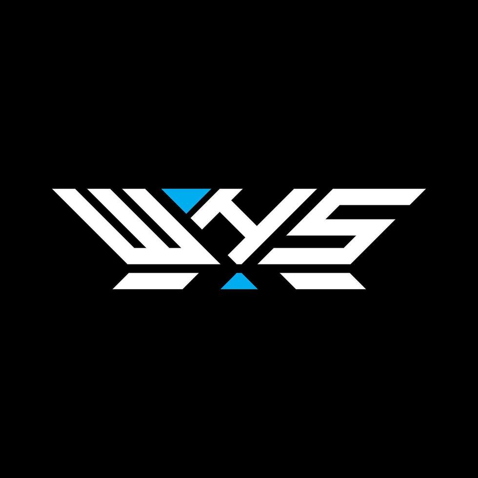 WHS letter logo design, WHS simple and modern logo. WHS luxurious alphabet design vector