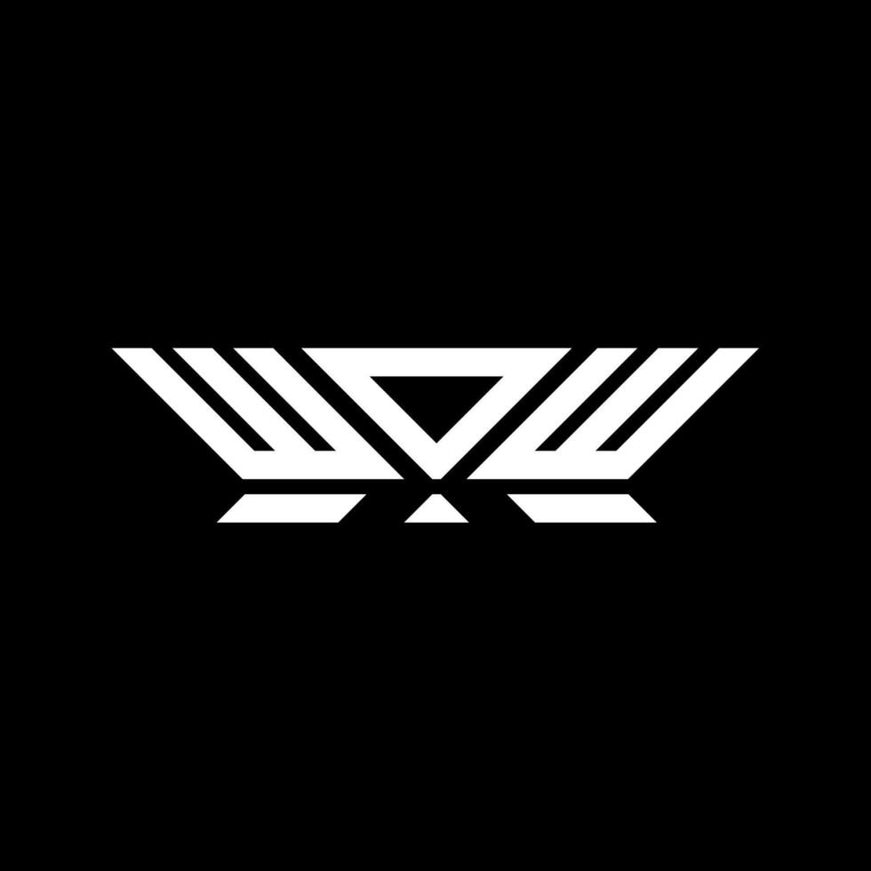 WOW letter logo design, WOW simple and modern logo. WOW luxurious alphabet design vector