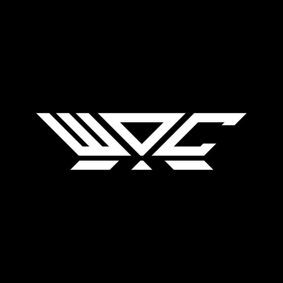 WOC letter logo design, WOC simple and modern logo. WOC luxurious alphabet design vector
