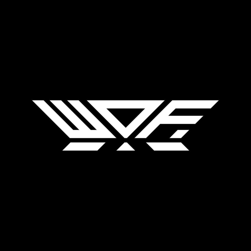 WOF letter logo design, WOF simple and modern logo. WOF luxurious alphabet design vector