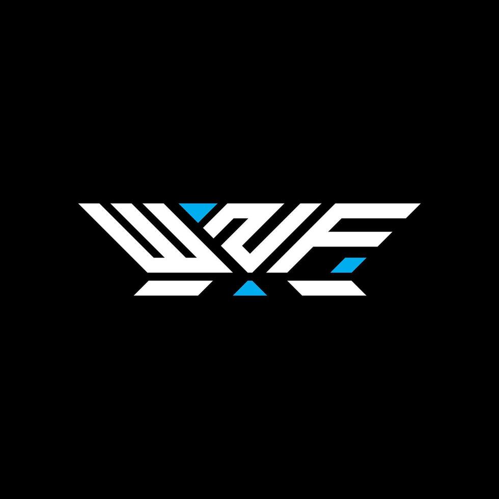 WNF letter logo design, WNF simple and modern logo. WNF luxurious alphabet design vector