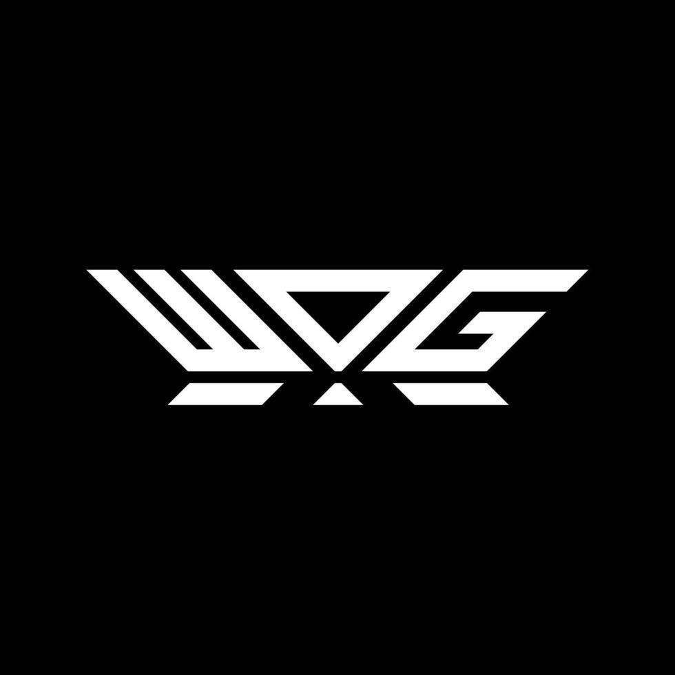 WOG letter logo design, WOG simple and modern logo. WOG luxurious alphabet design vector