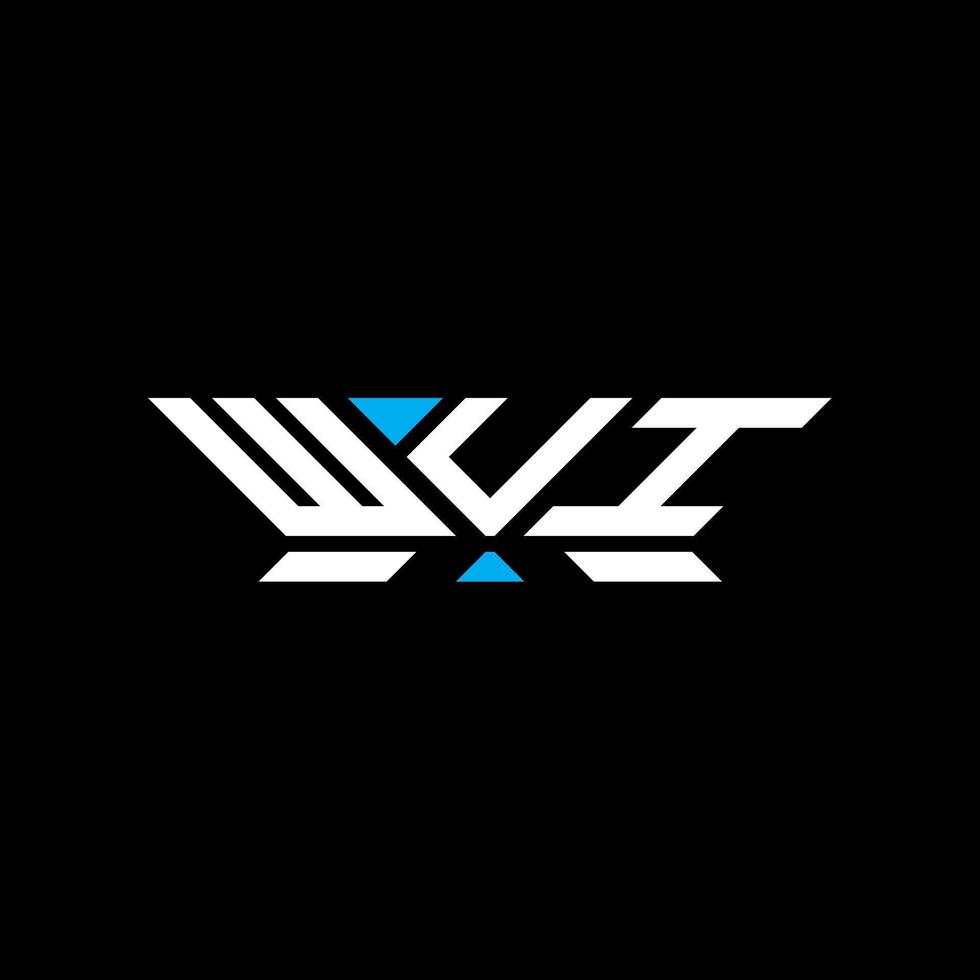 WUI letter logo design, WUI simple and modern logo. WUI luxurious alphabet design vector