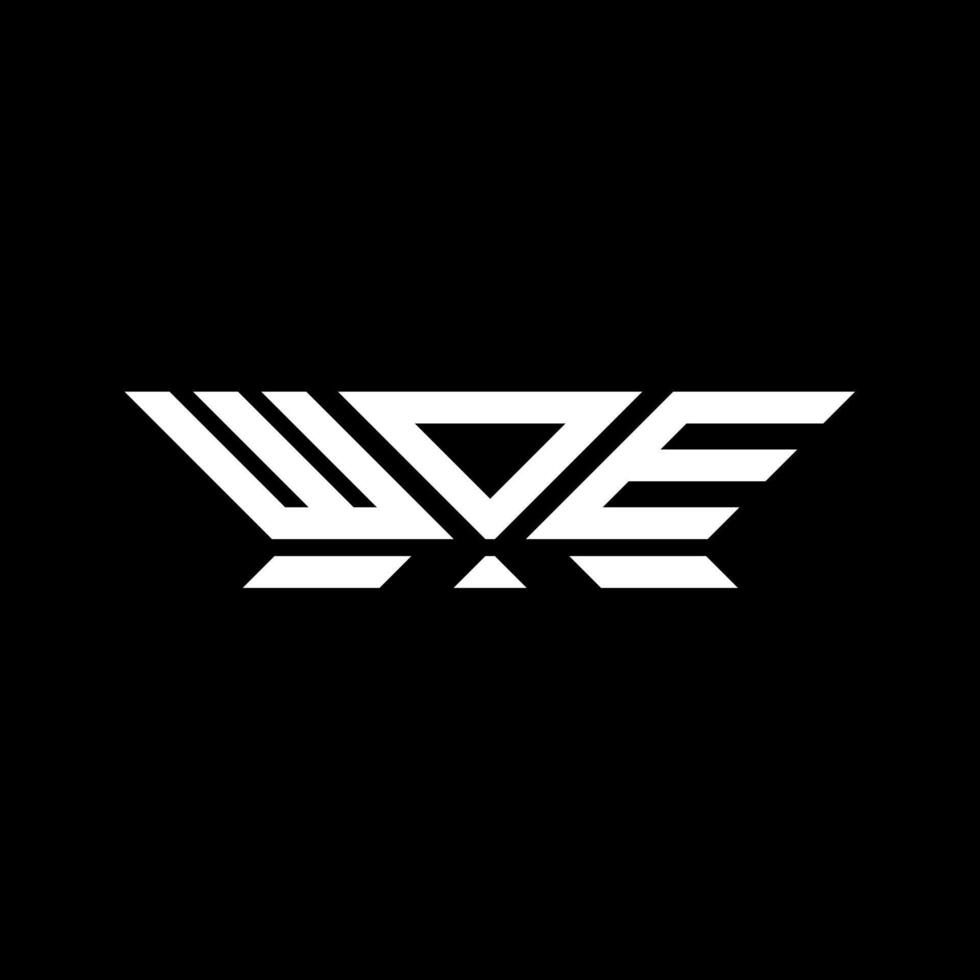 WOE letter logo design, WOE simple and modern logo. WOE luxurious alphabet design vector