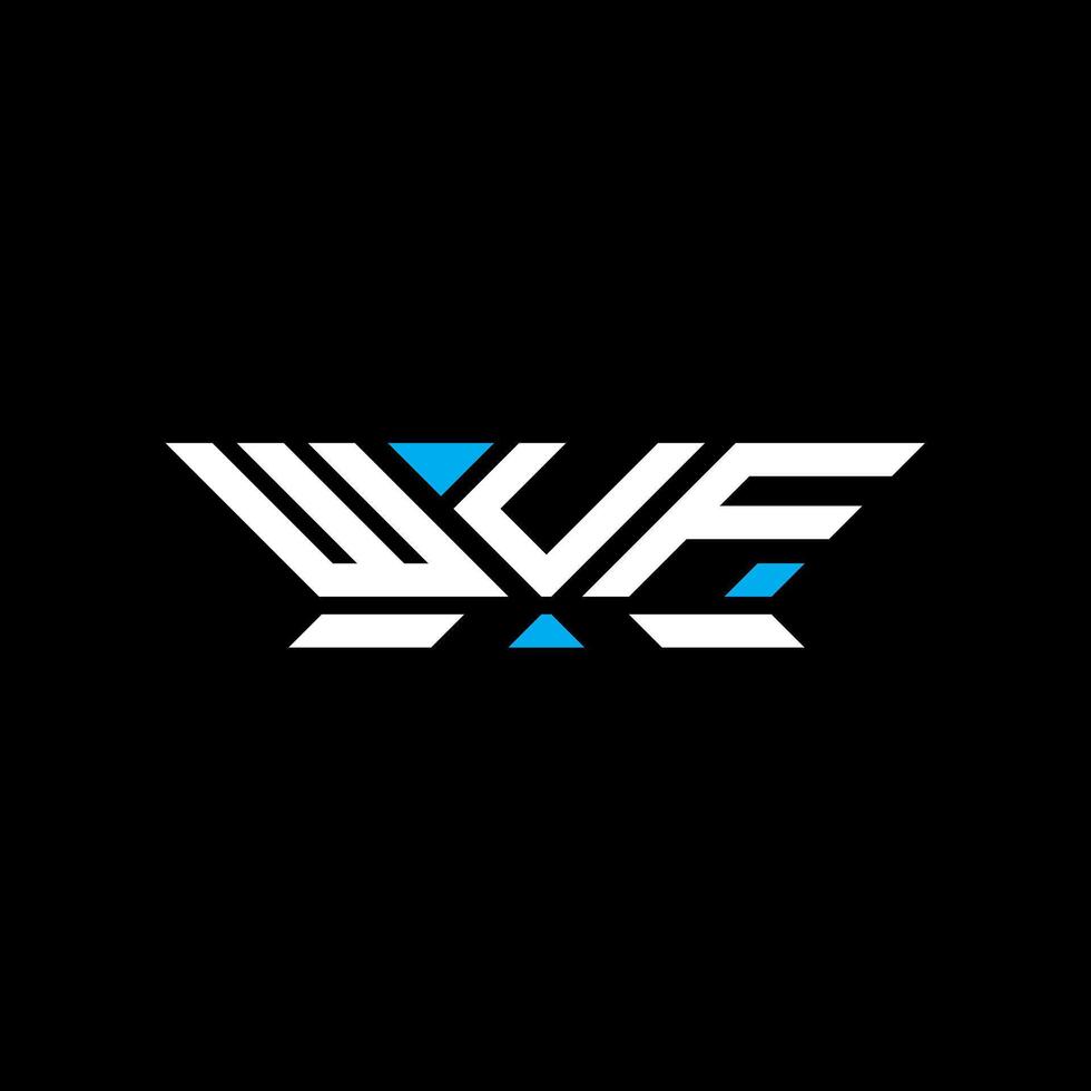 WUF letter logo design, WUF simple and modern logo. WUF luxurious alphabet design vector