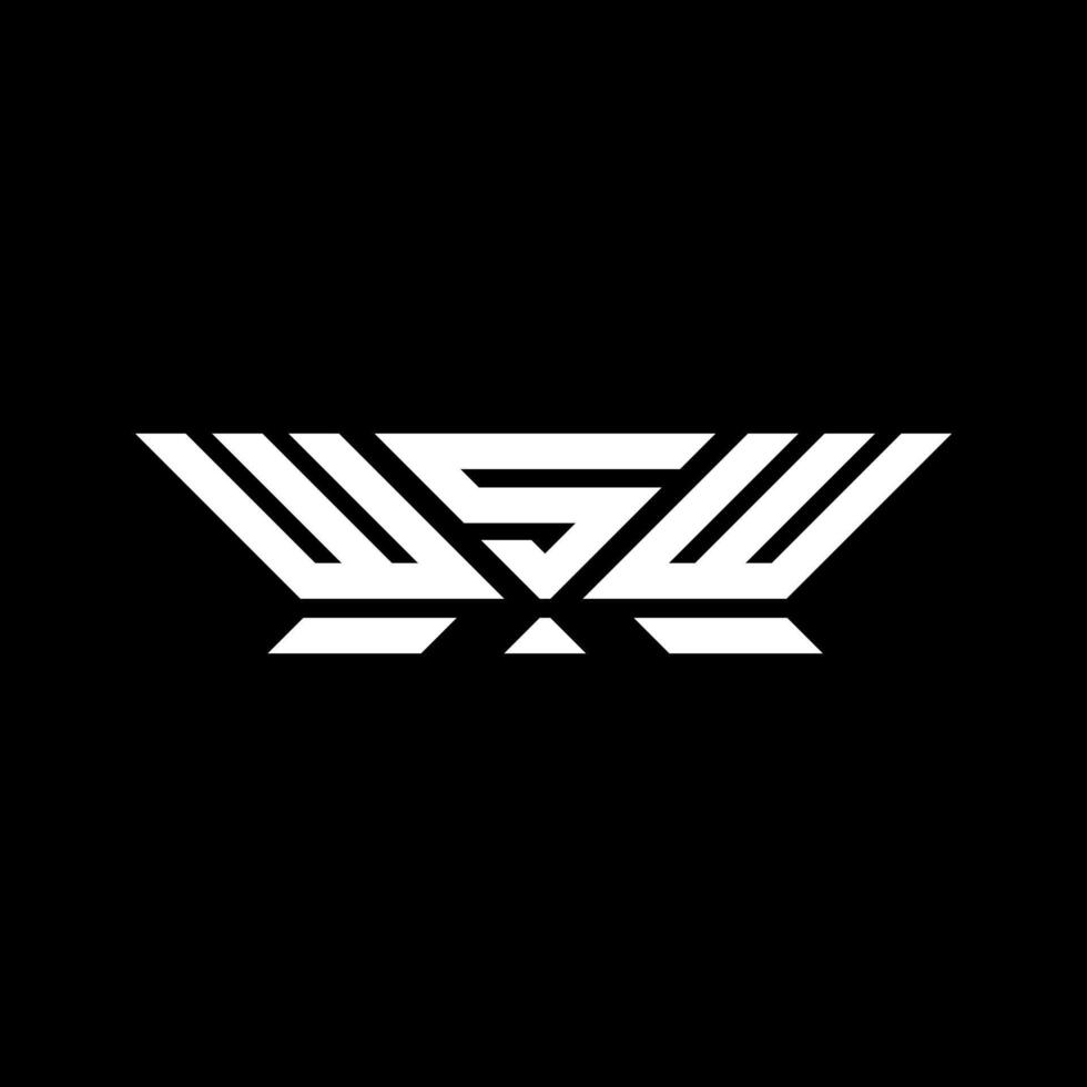 WSW letter logo design, WSW simple and modern logo. WSW luxurious alphabet design vector