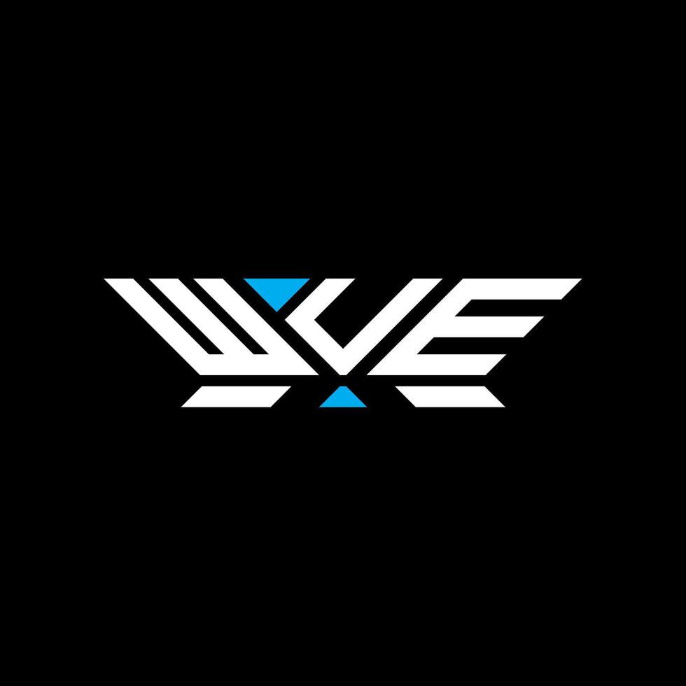 WUE letter logo design, WUE simple and modern logo. WUE luxurious alphabet design vector