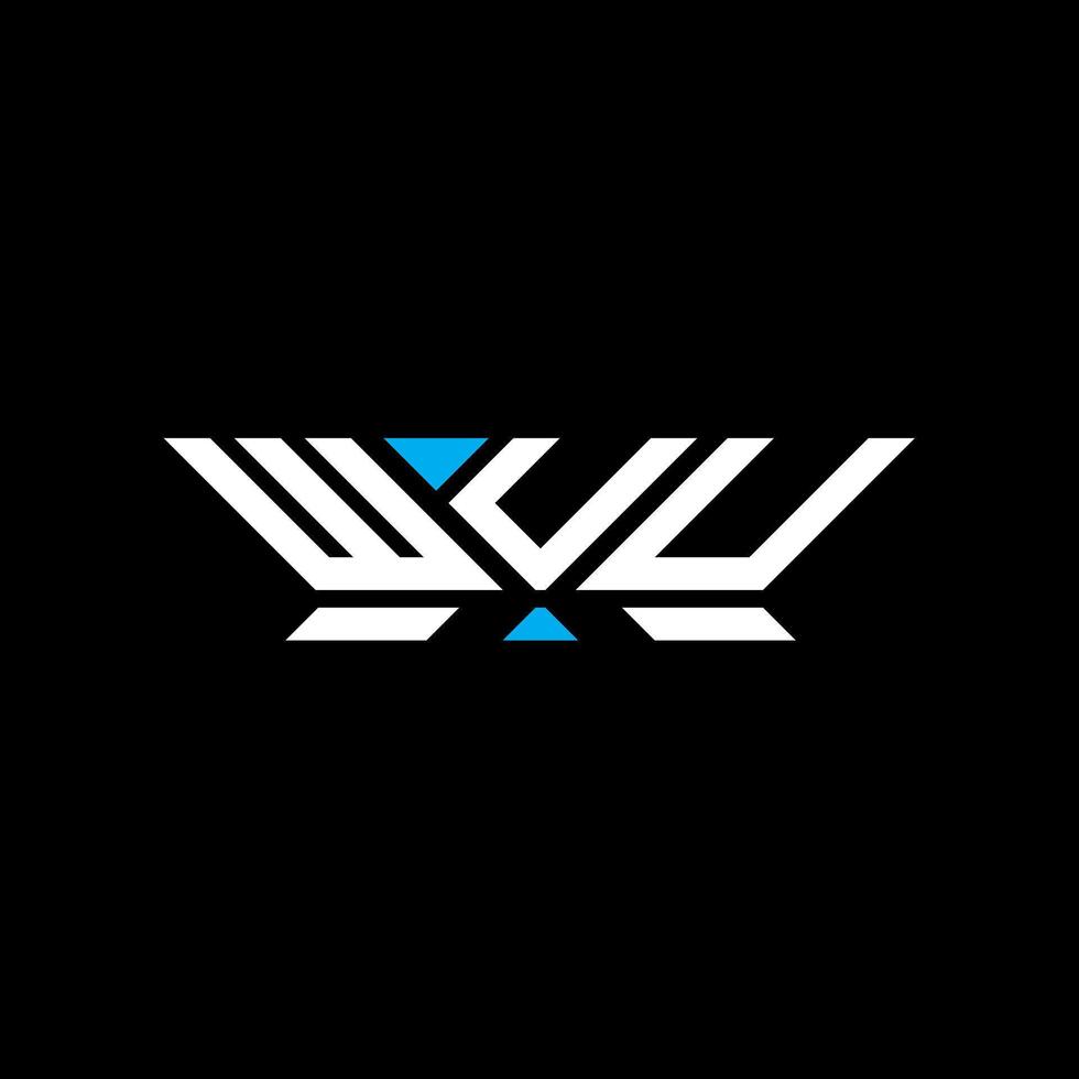WUU letter logo design, WUU simple and modern logo. WUU luxurious alphabet design vector