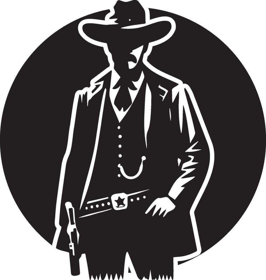 Cowboy Sheriff Illustration. vector