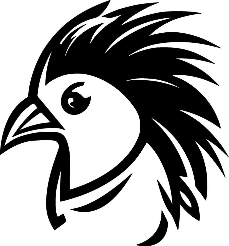 Parrot, Black and White illustration vector