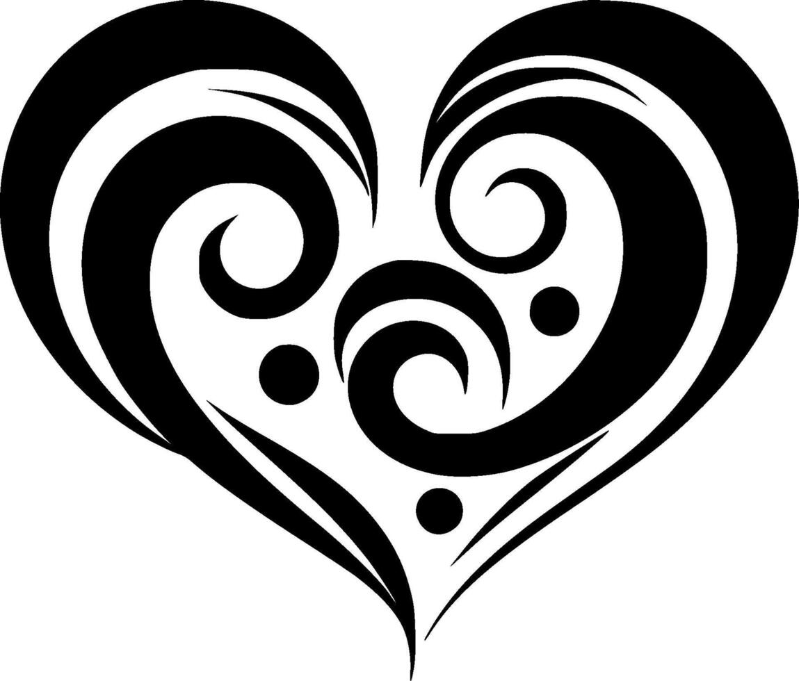 Heart, Minimalist and Simple Silhouette - illustration vector