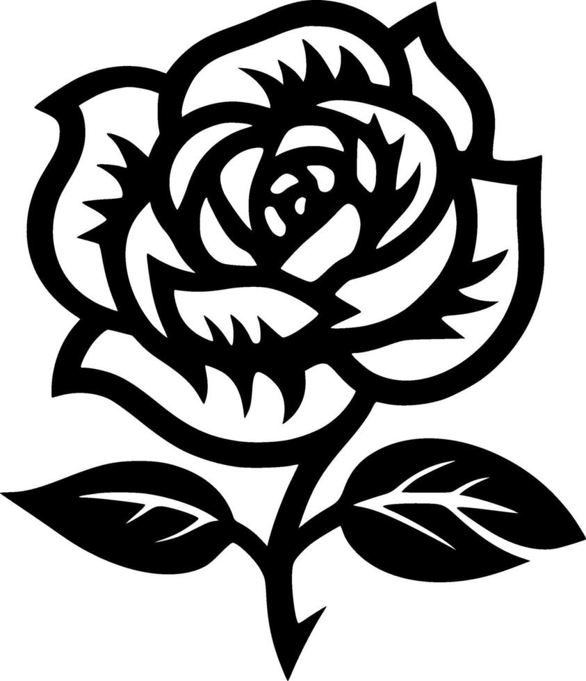 Rose - Minimalist and Flat Logo - illustration vector