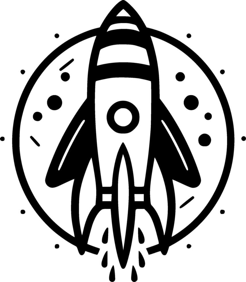 Rocket - Minimalist and Flat Logo - illustration vector