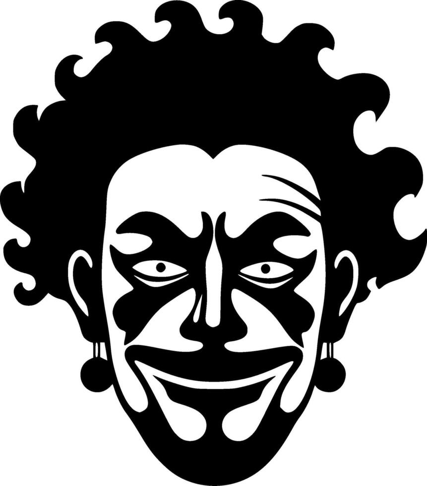 Clown - Minimalist and Flat Logo - illustration vector