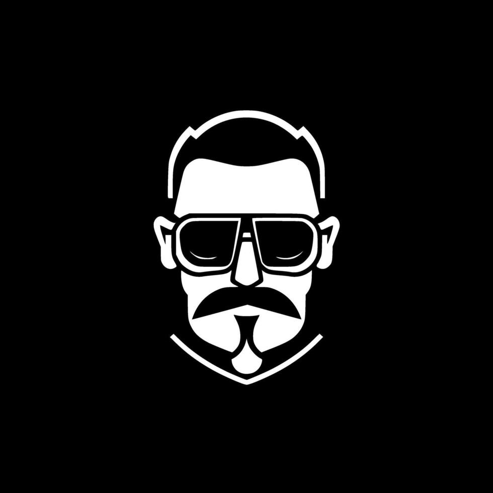 Papa, Black and White illustration vector