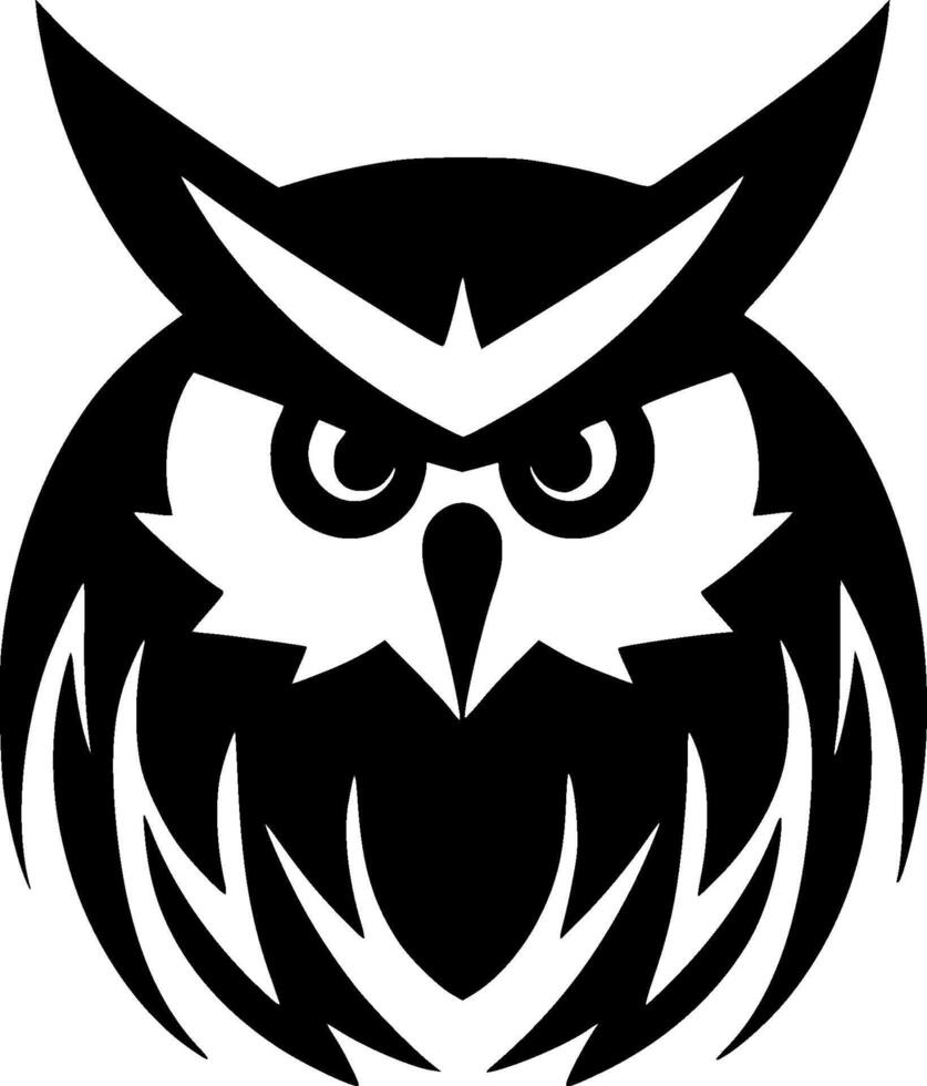 Owl Baby, Minimalist and Simple Silhouette - illustration vector