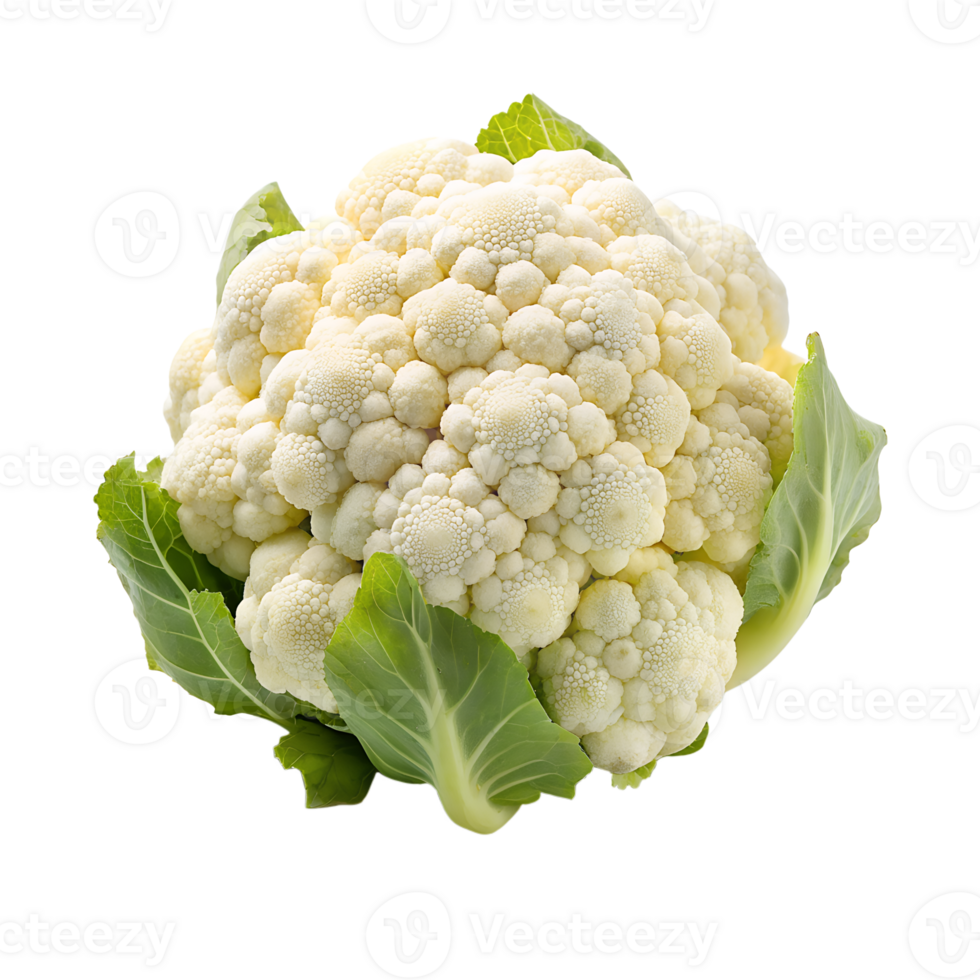 cauliflower isolated on a translucent background. png