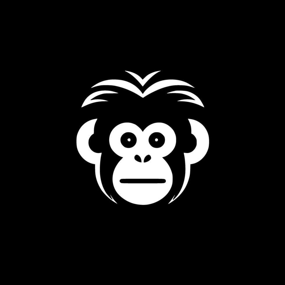 Monkey, Minimalist and Simple Silhouette - illustration vector