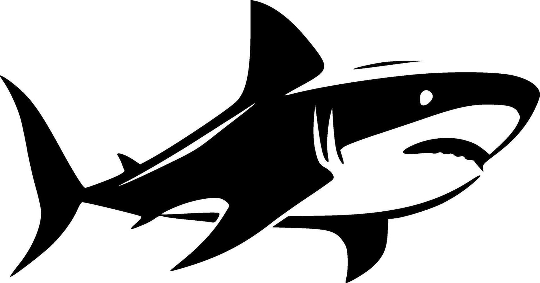 Shark - Minimalist and Flat Logo - illustration vector