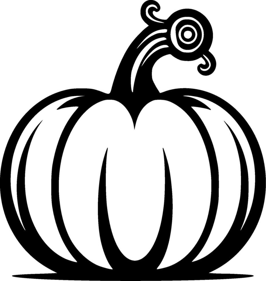 Pumpkin, Minimalist and Simple Silhouette - illustration vector