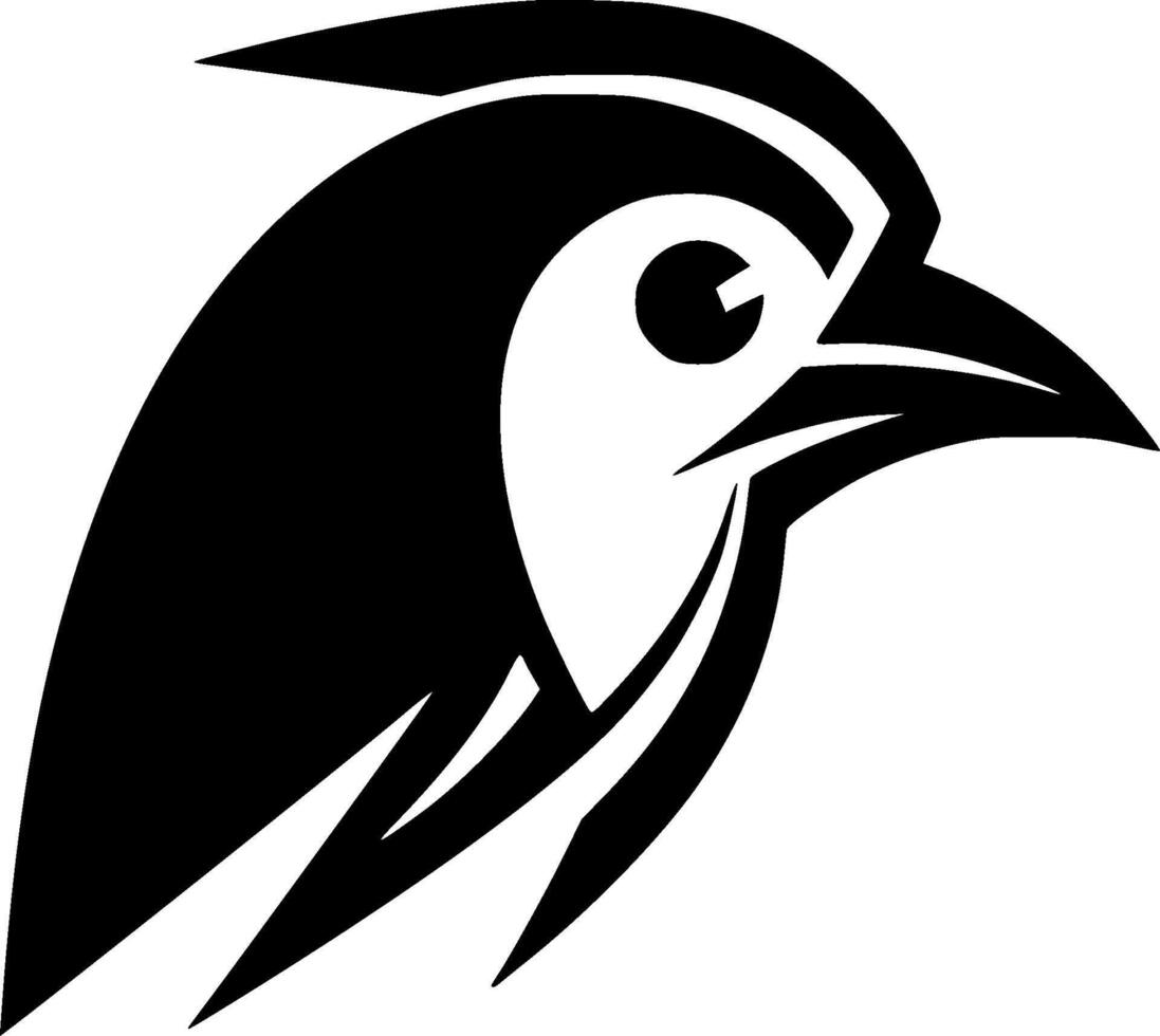 Parrot - Black and White Isolated Icon - illustration vector