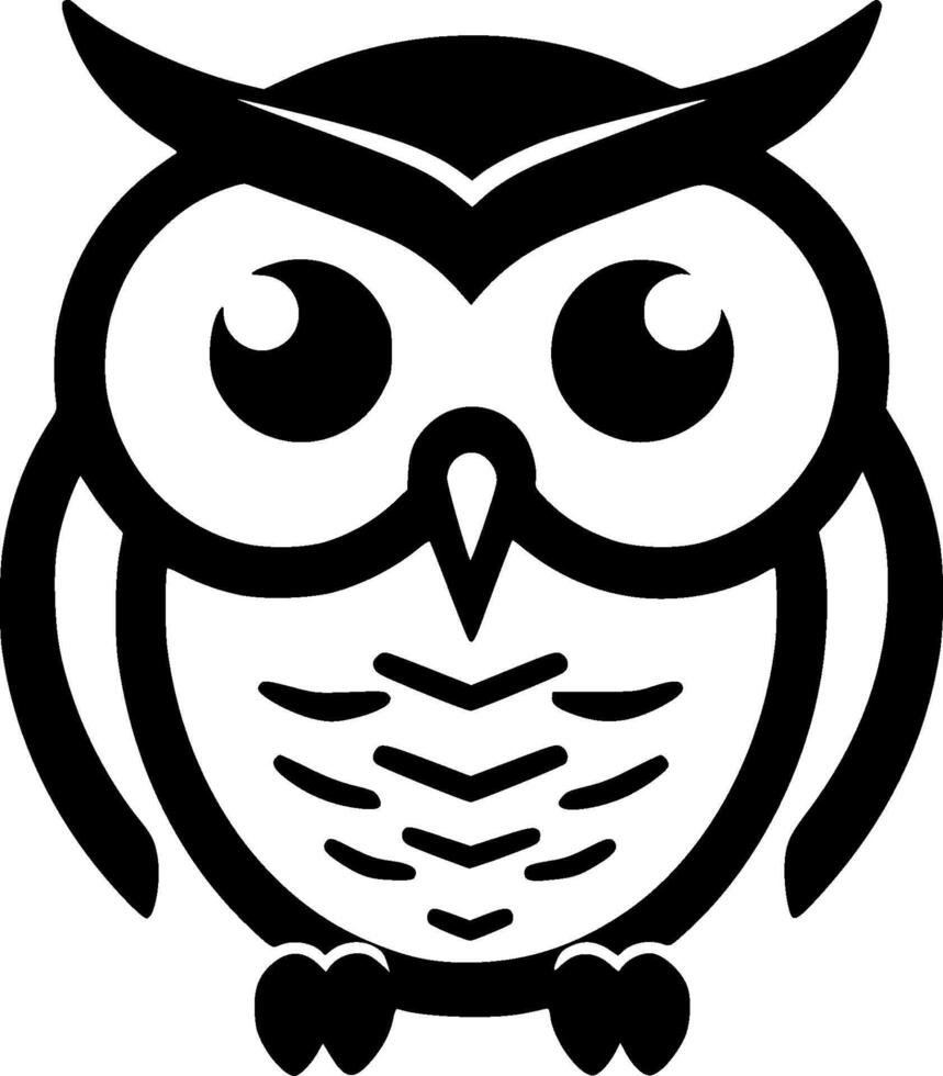 Owl, Minimalist and Simple Silhouette - illustration vector