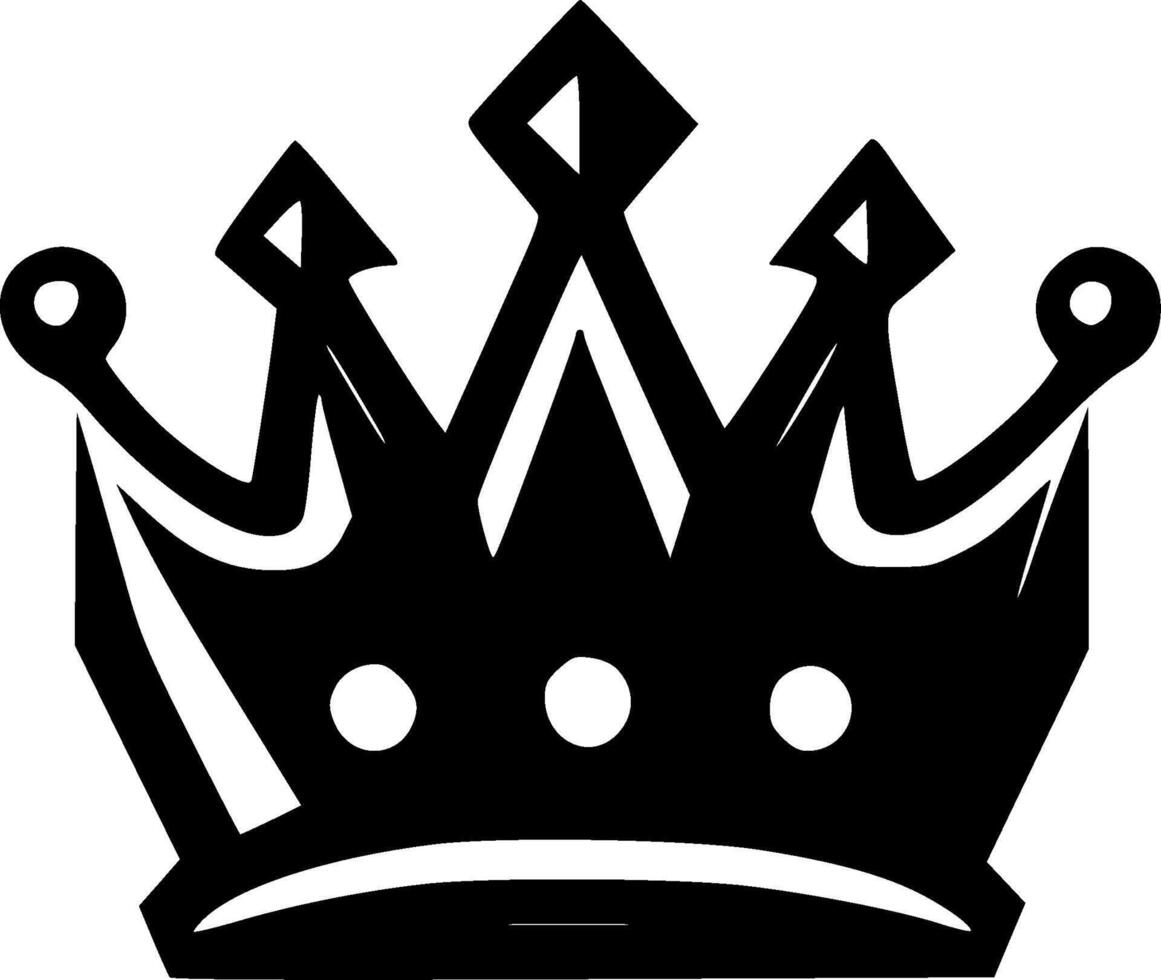 Crown, Minimalist and Simple Silhouette - illustration vector