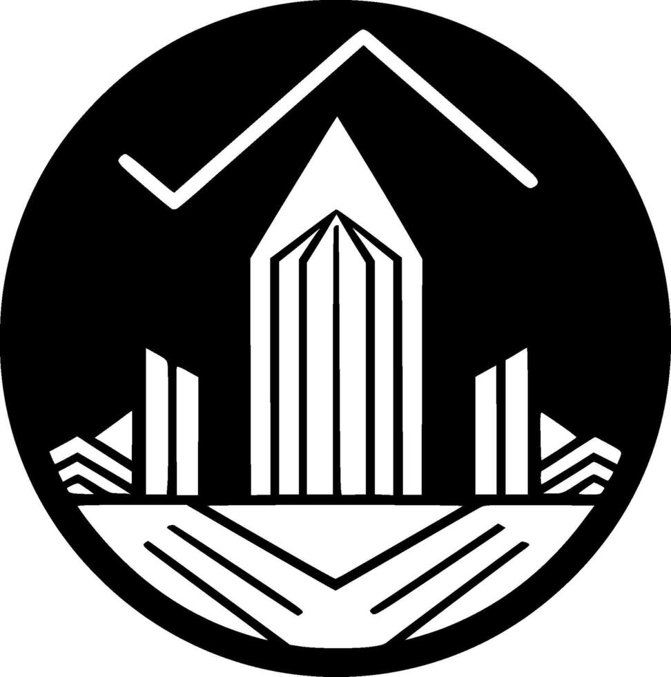 Memorial - Black and White Isolated Icon - illustration vector